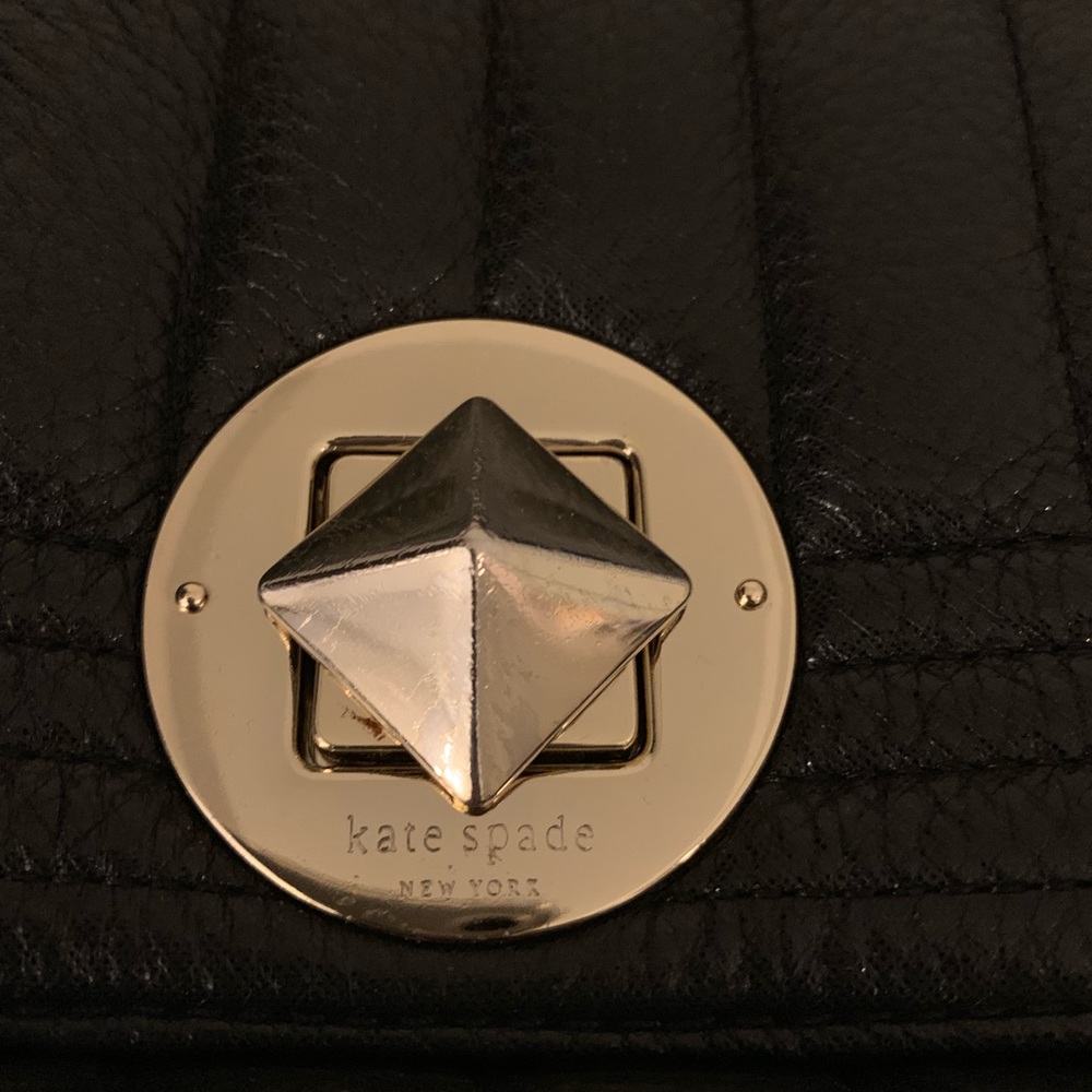 Kate Spade Gold and Leather Purse ! - Picture 3 of 5